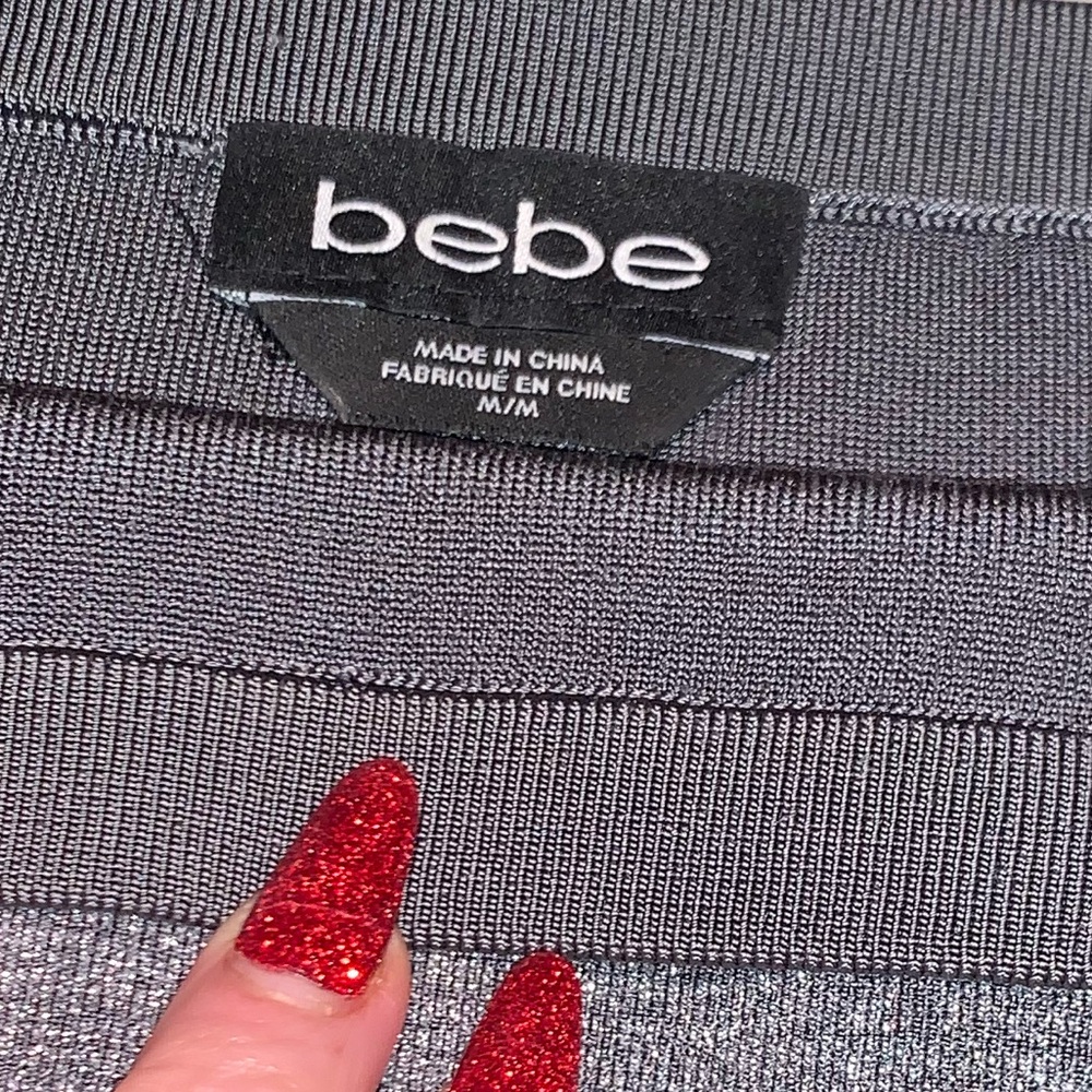 💕 BEBE💕SILVER KNIT SKIRT💕EXCELLENT CONDITION! - Picture 8 of 8